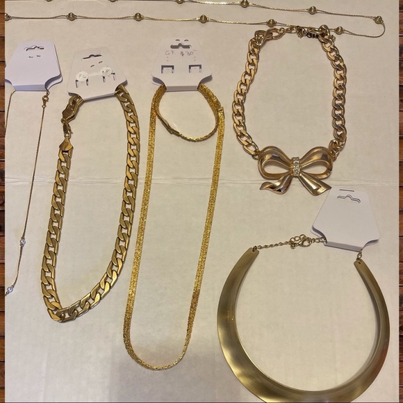 LAMINATED GOLD JEWELRY BUNDLE 11 pieces - Picture 2 of 4